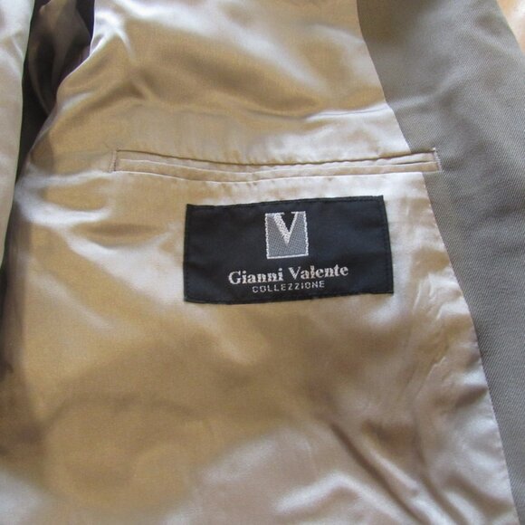 Gianni Valente Collezzione Tan Suit Jacket / Blazer, Size 44R, 100% Wool,  I425 - Picture 6 of 9